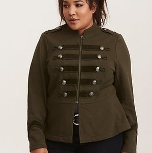 BNWT Torrid Size 2 (18/20) Green Military Jacket